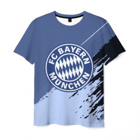 Мужская футболка 3D с принтом FC Bayern Munchen style в Новосибирске, 100% полиэфир | прямой крой, круглый вырез горловины, длина до линии бедер | football | soccer | байерн