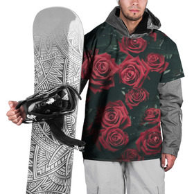 Накидка на куртку 3D с принтом Цветы Розы в Новосибирске, 100% полиэстер |  | 8 | день | женский | женский день | красная | любовь | марта | роза | розы | цветы