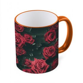 Кружка 3D с принтом Цветы Розы в Новосибирске, керамика | ёмкость 330 мл | 8 | день | женский | женский день | красная | любовь | марта | роза | розы | цветы