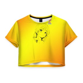 Женская футболка 3D укороченная с принтом Shokugeki no Souma в Новосибирске, 100% полиэстер | круглая горловина, длина футболки до линии талии, рукава с отворотами | anime | аниме | божественного | повар | поисках | сома | юкихира
