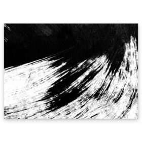 Поздравительная открытка с принтом abstraction black&white в Новосибирске, 100% бумага | плотность бумаги 280 г/м2, матовая, на обратной стороне линовка и место для марки
 | abstraction | watercolor | абстракция красок | акварель | брызги красок | живопись | краска | потертость красок | размытые краски | текстуры | черно белый | яркие | яркие краски