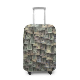 Чехол для чемодана 3D с принтом Доллары США в Новосибирске, 86% полиэфир, 14% спандекс | двустороннее нанесение принта, прорези для ручек и колес | Тематика изображения на принте: dollar | forex | usa | банкноты | богатство | валюта | деньги | доллар | купюры | паттрен | трейдер | чешуя