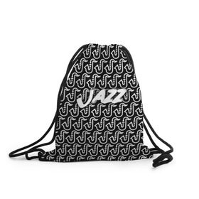 Рюкзак-мешок 3D с принтом Jazz в Новосибирске, 100% полиэстер | плотность ткани — 200 г/м2, размер — 35 х 45 см; лямки — толстые шнурки, застежка на шнуровке, без карманов и подкладки | Тематика изображения на принте: jazz | африканские ритмы | афроамериканский | блюз | вокально | гармоническая | джаз | джас | европейская | жаз | жас | инструментальная | музыка | музыкальный | регтайм | структура | фольклор