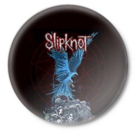 Значок с принтом Slipknot в Новосибирске,  металл | круглая форма, металлическая застежка в виде булавки | Тематика изображения на принте: slipknot | слипкнот