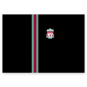 Поздравительная открытка с принтом Liverpool FC в Новосибирске, 100% бумага | плотность бумаги 280 г/м2, матовая, на обратной стороне линовка и место для марки
 | england | football | liverpool fc | logo | sport | англия | арт | ливерпуль | лига | лого | спорт | текстура | фк | футбол | футбольный клуб | эмблема