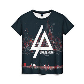 Женская футболка 3D с принтом Linkin Park Music в Новосибирске, 100% полиэфир ( синтетическое хлопкоподобное полотно) | прямой крой, круглый вырез горловины, длина до линии бедер | linkin park | logo | music | pop | rock | usa | альтернатива | америка | металл | музыка | музыкальный | поп | рок | честер беннингтон