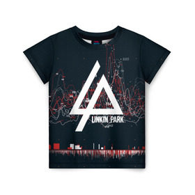 Детская футболка 3D с принтом Linkin Park Music в Новосибирске, 100% гипоаллергенный полиэфир | прямой крой, круглый вырез горловины, длина до линии бедер, чуть спущенное плечо, ткань немного тянется | linkin park | logo | music | pop | rock | usa | альтернатива | америка | металл | музыка | музыкальный | поп | рок | честер беннингтон