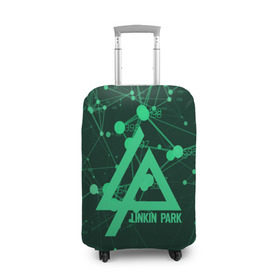 Чехол для чемодана 3D с принтом linkin park alternative rock в Новосибирске, 86% полиэфир, 14% спандекс | двустороннее нанесение принта, прорези для ручек и колес | 
