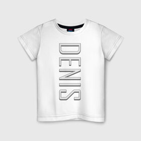 Детская футболка хлопок с принтом Denis-art в Новосибирске, 100% хлопок | круглый вырез горловины, полуприлегающий силуэт, длина до линии бедер | art | denis | denis art | name | name denis | денис | имена | имя | имя денис