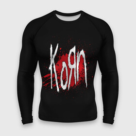 Мужской рашгард 3D с принтом Korn в Новосибирске,  |  | band | blood | korn | metal | music | rock | атрибутика | группа | кровь | метал | музыка | рок