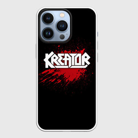 Чехол для iPhone 13 Pro с принтом Kreator в Новосибирске,  |  | Тематика изображения на принте: band | blood | kreator | metal | music | rock | атрибутика | группа | кровь | метал | музыка | рок