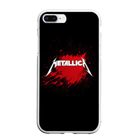 Чехол для iPhone 7Plus/8 Plus матовый с принтом Metallica в Новосибирске, Силикон | Область печати: задняя сторона чехла, без боковых панелей | Тематика изображения на принте: band | blood | metal | metallica | music | rock | атрибутика | группа | кровь | метал | музыка | рок