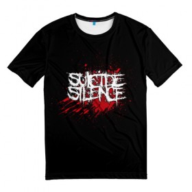 Мужская футболка 3D с принтом Suicide Silence в Новосибирске, 100% полиэфир | прямой крой, круглый вырез горловины, длина до линии бедер | band | blood | metal | music | rock | suicide silence | атрибутика | группа | кровь | метал | музыка | рок
