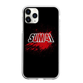 Чехол для iPhone 11 Pro матовый с принтом Sum 41 в Новосибирске, Силикон |  | band | blood | metal | music | rock | sum 41 | атрибутика | группа | кровь | метал | музыка | рок