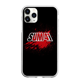 Чехол для iPhone 11 Pro Max матовый с принтом Sum 41 в Новосибирске, Силикон |  | band | blood | metal | music | rock | sum 41 | атрибутика | группа | кровь | метал | музыка | рок