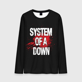 Мужской лонгслив 3D с принтом System of a Down в Новосибирске, 100% полиэстер | длинные рукава, круглый вырез горловины, полуприлегающий силуэт | band | blood | metal | music | rock | system of a down | атрибутика | группа | кровь | метал | музыка | рок