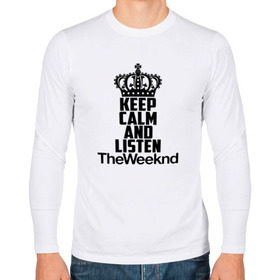 Мужской лонгслив хлопок с принтом Keep calm and listen The Weeknd в Новосибирске, 100% хлопок |  | pbrb | pop | rb | the weeknd | trilogy | weeknd | xo | викенд | викнд | икс | иксо | макконен | музыкант | о | рнб | тесфайе | уикенд | уикнд | х | хип хоп | хипхоп | хо | эйбел | эр эн би