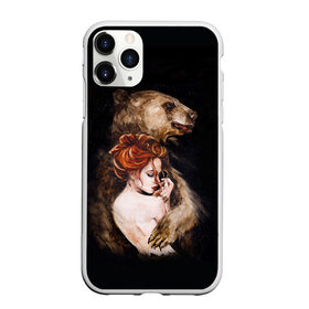 Чехол для iPhone 11 Pro матовый с принтом Defender в Новосибирске, Силикон |  | Тематика изображения на принте: bear | calm | defender | ginger | ginger hair | girl | protection | девушка | животные | защита | медведь | рыжая