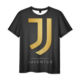 Мужская футболка 3D с принтом Juventus Gold Edition в Новосибирске, 100% полиэфир | прямой крой, круглый вырез горловины, длина до линии бедер | Тематика изображения на принте: champions | italy | jeep | juventus | league | италия | лига | чемпионов | ювентус