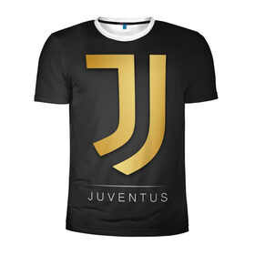 Мужская футболка 3D спортивная с принтом Juventus Gold Edition в Новосибирске, 100% полиэстер с улучшенными характеристиками | приталенный силуэт, круглая горловина, широкие плечи, сужается к линии бедра | champions | italy | jeep | juventus | league | италия | лига | чемпионов | ювентус