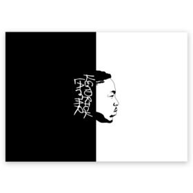 Поздравительная открытка с принтом Kendrick Lamar в Новосибирске, 100% бумага | плотность бумаги 280 г/м2, матовая, на обратной стороне линовка и место для марки
 | Тематика изображения на принте: k dot | kendrick | kendrick lamar | kl | lamar | вестсай | дакворт | кдот | кендрик | кл | король хип хопа | ламар | музыкант | надпись | певец | реп | репер | рэп | рэпер | хип хоп | эндрик
