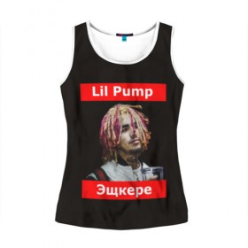 Женская майка 3D с принтом Lil Pump - 104 в Новосибирске, 100% полиэстер | круглая горловина, прямой силуэт, длина до линии бедра | eskeetit | esskeetit | lil pump | pamp | pump | лил памп | маленький насос | насос | памп | эшкере | эшкереее | эщкере | эщкэрэ