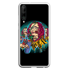 Чехол для Honor P30 с принтом Lil Pump - 110 в Новосибирске, Силикон | Область печати: задняя сторона чехла, без боковых панелей | Тематика изображения на принте: lil pump | pamp | pump | лил памп | маленький насос | насос | памп