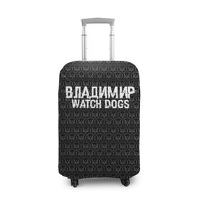 Чехол для чемодана 3D с принтом Владимир Watch Dogs в Новосибирске, 86% полиэфир, 14% спандекс | двустороннее нанесение принта, прорези для ручек и колес | 