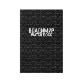 Обложка для паспорта матовая кожа с принтом Владимир Watch Dogs в Новосибирске, натуральная матовая кожа | размер 19,3 х 13,7 см; прозрачные пластиковые крепления | 