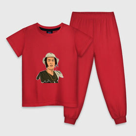 Детская пижама хлопок с принтом Kizaru в Новосибирске, 100% хлопок |  брюки и футболка прямого кроя, без карманов, на брюках мягкая резинка на поясе и по низу штанин
 | kizaru | yan kee | барселона | кизару | рэпер | ян кии