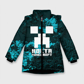 Зимняя куртка для девочек 3D с принтом Костя в стиле Minecraft в Новосибирске, ткань верха — 100% полиэстер; подклад — 100% полиэстер, утеплитель — 100% полиэстер. | длина ниже бедра, удлиненная спинка, воротник стойка и отстегивающийся капюшон. Есть боковые карманы с листочкой на кнопках, утяжки по низу изделия и внутренний карман на молнии. 

Предусмотрены светоотражающий принт на спинке, радужный светоотражающий элемент на пуллере молнии и на резинке для утяжки. | константин | крипер | майнкрафт