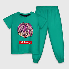 Детская пижама хлопок с принтом Lil Pump в Новосибирске, 100% хлопок |  брюки и футболка прямого кроя, без карманов, на брюках мягкая резинка на поясе и по низу штанин
 | face | gang | lil | pump | rap | качер | лил | маленький | насос | памп | репер | рэпер | рэппер | с дредами