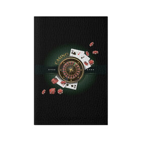 Обложка для паспорта матовая кожа с принтом Покер Старс в Новосибирске, натуральная матовая кожа | размер 19,3 х 13,7 см; прозрачные пластиковые крепления | игра | казино | каре | карты | роял | сет | стрит | туз | удача | флеш | фул | хаус