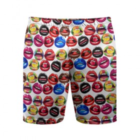 Мужские шорты 3D спортивные с принтом Lips Pattern в Новосибирске,  |  | lips | love | pattern | pop art | арт | губы | девушкам | любовь | пафосные | поп арт | поцелуй | текстура | узор