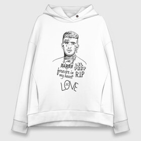 Женское худи Oversize хлопок с принтом lil peep forever in my heart в Новосибирске, френч-терри — 70% хлопок, 30% полиэстер. Мягкий теплый начес внутри —100% хлопок | боковые карманы, эластичные манжеты и нижняя кромка, капюшон на магнитной кнопке | ahr | gustav | lil peep | ахр | гелик | густав | лил | лилпип | пип | реп | рок | рэп | хип хоп | эмо