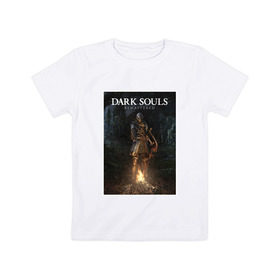 Детская футболка хлопок с принтом Dark Souls Remastered в Новосибирске, 100% хлопок | круглый вырез горловины, полуприлегающий силуэт, длина до линии бедер | dark souls | praise the sun | you died | дарк соулс | темные души