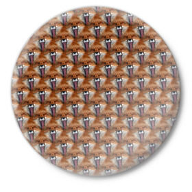 Значок с принтом Лисоньки фыр фыр в Новосибирске,  металл | круглая форма, металлическая застежка в виде булавки | Тематика изображения на принте: cute | камуфляж | лес | лиса | лисица | лисичка | лисоньки | милитари | милый | охота | с языком | фыр фыр