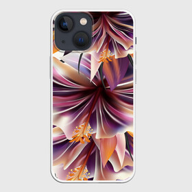 Чехол для iPhone 13 mini с принтом Необычный цветок в Новосибирске,  |  | flower | букет | краски | орхидеи | природа | текстуры | тропики | тропический | цветочки | цветы