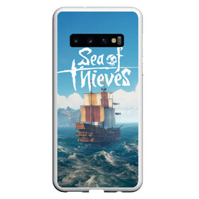 Чехол для Samsung Galaxy S10 с принтом Sea of Thieves в Новосибирске, Силикон | Область печати: задняя сторона чехла, без боковых панелей | Тематика изображения на принте: pirates | sea of thieves | пираты
