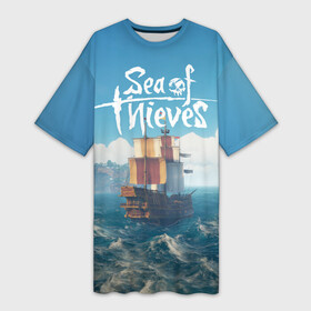 Платье-футболка 3D с принтом Sea of Thieves в Новосибирске,  |  | pirates | sea of thieves | пираты