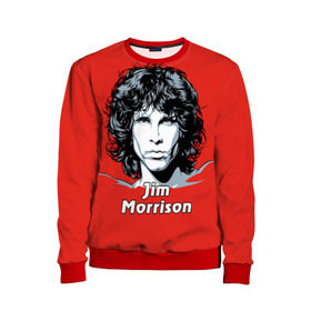 Детский свитшот 3D с принтом Jim Morrison в Новосибирске, 100% полиэстер | свободная посадка, прямой крой, мягкая тканевая резинка на рукавах и понизу свитшота | the doors | автор песен | вокалист | джим моррисон | звезда | музыка | певец | поэт | рок | рок музыка | фронтмен