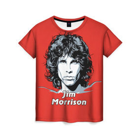 Женская футболка 3D с принтом Jim Morrison в Новосибирске, 100% полиэфир ( синтетическое хлопкоподобное полотно) | прямой крой, круглый вырез горловины, длина до линии бедер | the doors | автор песен | вокалист | джим моррисон | звезда | музыка | певец | поэт | рок | рок музыка | фронтмен