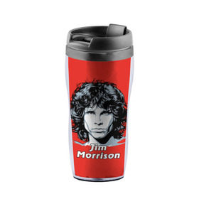 Термокружка-непроливайка с принтом Jim Morrison в Новосибирске, внутренняя часть — пищевой пластик, наружная часть — прозрачный пластик, между ними — полиграфическая вставка с рисунком | объем — 350 мл, герметичная крышка | Тематика изображения на принте: the doors | автор песен | вокалист | джим моррисон | звезда | музыка | певец | поэт | рок | рок музыка | фронтмен