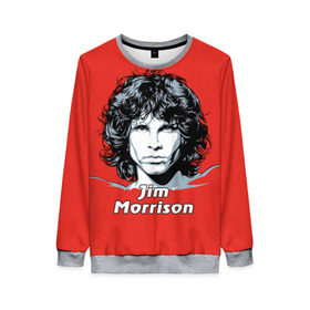 Женский свитшот 3D с принтом Jim Morrison в Новосибирске, 100% полиэстер с мягким внутренним слоем | круглый вырез горловины, мягкая резинка на манжетах и поясе, свободная посадка по фигуре | the doors | автор песен | вокалист | джим моррисон | звезда | музыка | певец | поэт | рок | рок музыка | фронтмен
