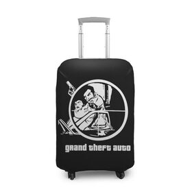 Чехол для чемодана 3D с принтом GTA 3 - Заложник в Новосибирске, 86% полиэфир, 14% спандекс | двустороннее нанесение принта, прорези для ручек и колес | 3 | claude | grand theft auto | gta | gta 3 | gta iii | гта