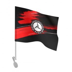 Флаг для автомобиля с принтом Mercedes MOTORs uniform в Новосибирске, 100% полиэстер | Размер: 30*21 см | auto | automobile | car | machine | mercedes | motor | motor car | sport car | автомашина | легковой автомобиль | спортивный автомобиль | тачка