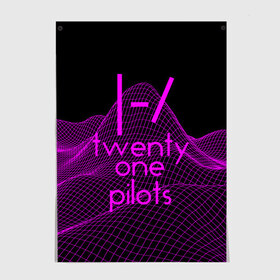 Постер с принтом twenty one pilots neon music в Новосибирске, 100% бумага
 | бумага, плотность 150 мг. Матовая, но за счет высокого коэффициента гладкости имеет небольшой блеск и дает на свету блики, но в отличии от глянцевой бумаги не покрыта лаком | группа | инди поп | синти поп