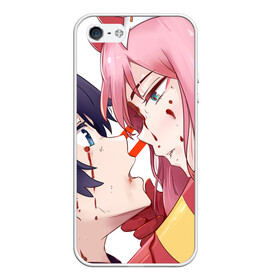 Чехол для iPhone 5/5S матовый с принтом Darling in the FranXX в Новосибирске, Силикон | Область печати: задняя сторона чехла, без боковых панелей | anime | darling in the franxx | аниме | любимый во франкcе | милый во франкcе