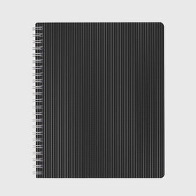 Тетрадь с принтом Black&White 3 в Новосибирске, 100% бумага | 48 листов, плотность листов — 60 г/м2, плотность картонной обложки — 250 г/м2. Листы скреплены сбоку удобной пружинной спиралью. Уголки страниц и обложки скругленные. Цвет линий — светло-серый
 | black | blackwhite | white | белое | линии | полоски | черное
