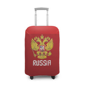 Чехол для чемодана 3D с принтом Olympic Russia 2018 в Новосибирске, 86% полиэфир, 14% спандекс | двустороннее нанесение принта, прорези для ручек и колес | Тематика изображения на принте: 